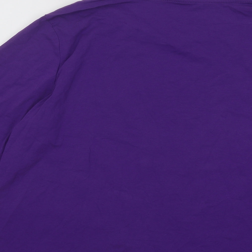 Dunnes Stores Mens Purple Cotton T-Shirt Size XL Round Neck