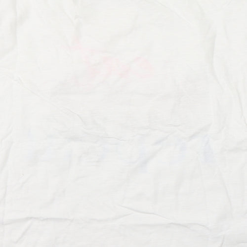 F&F Womens White Cotton Basic T-Shirt Size 6 Round Neck - Eat Sleep Vacay Repeat