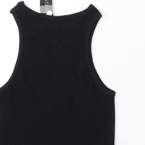 Dunnes Stores Womens Black Polyester Cropped Tank Size XS Round Neck