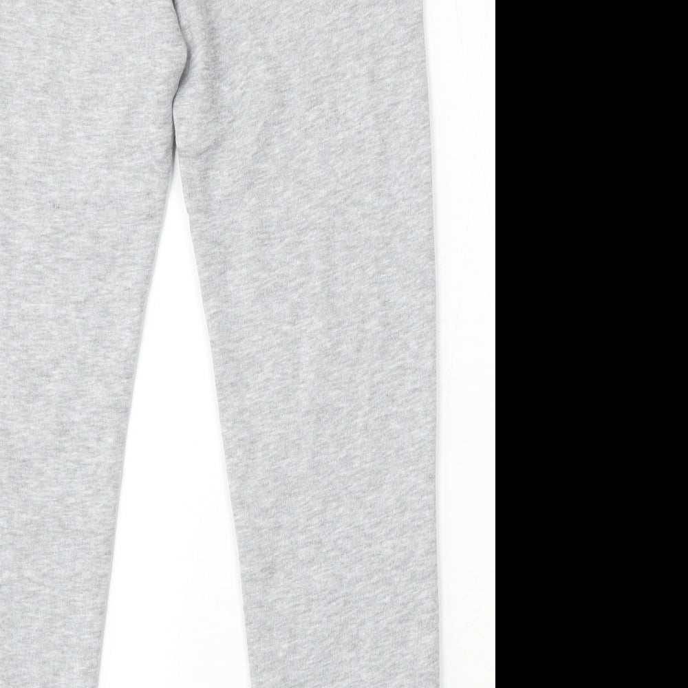 Primark Womens Grey Cotton Jogger Trousers Size 6 L30 in Regular Drawstring