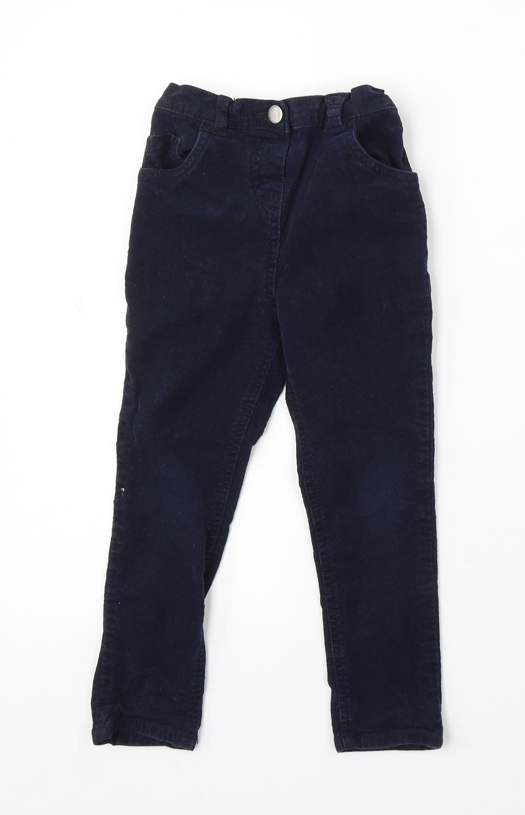 George Boys Blue Cotton Chino Trousers Size 4-5 Years Regular Button