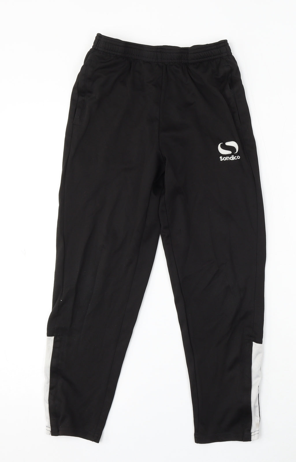 Sondico Boys Black Polyester Jogger Trousers Size 11-12 Years Regular Drawstring