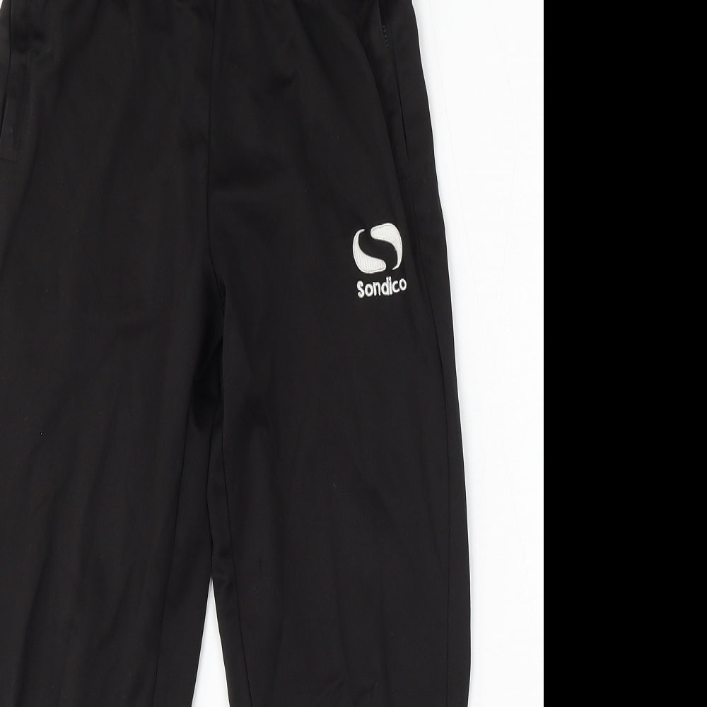 Sondico Boys Black Polyester Jogger Trousers Size 11-12 Years Regular Drawstring