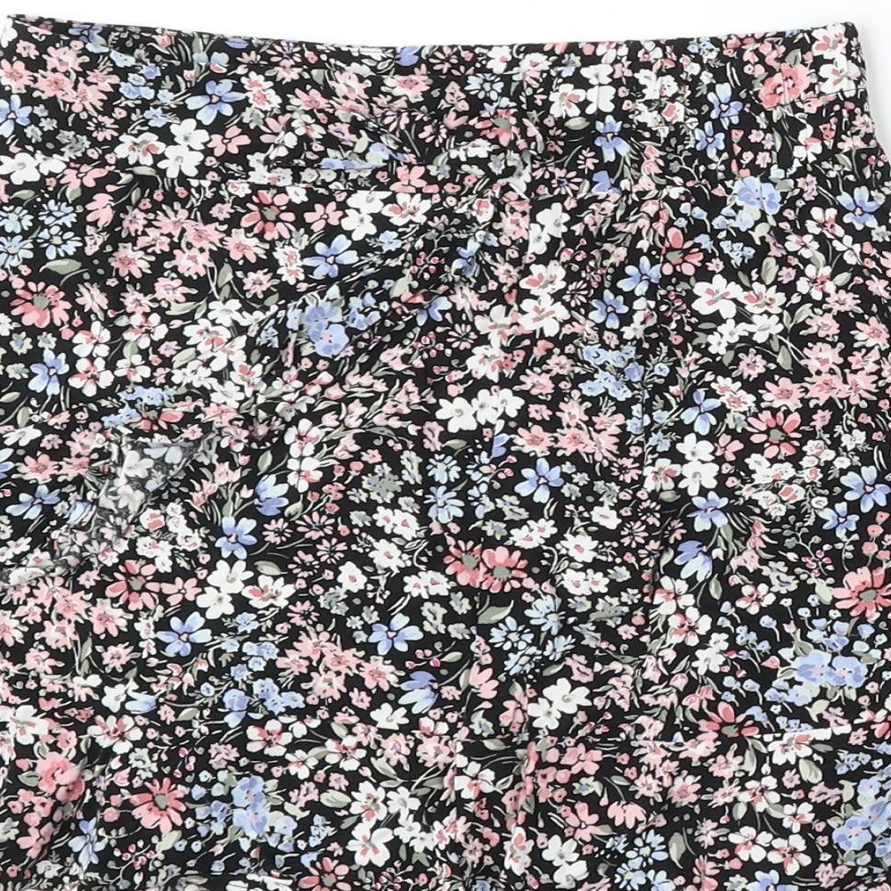 George Girls Multicoloured Floral Polyester Skater Skirt Size 9-10 Years Regular