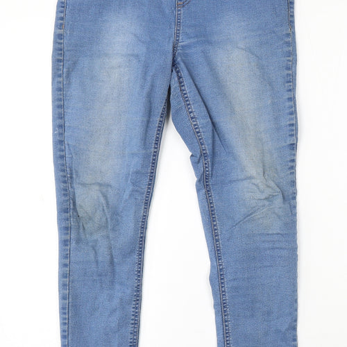 Marks and Spencer Womens Blue Cotton Skinny Jeans Size 12 L28 in Regular