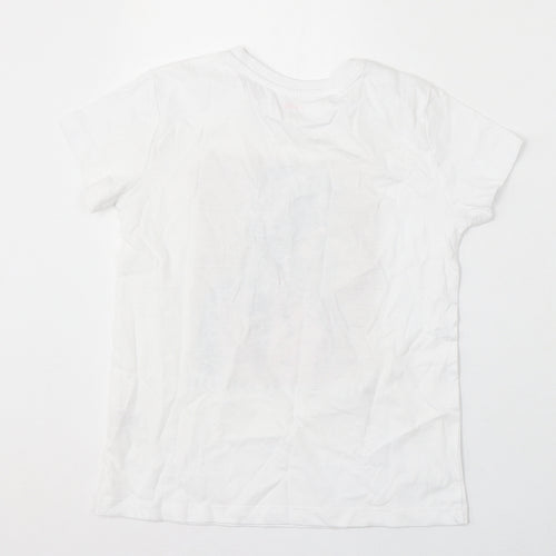 Studio Girls White Cotton Basic T-Shirt Size 8 Years Round Neck - Make today an Adventure