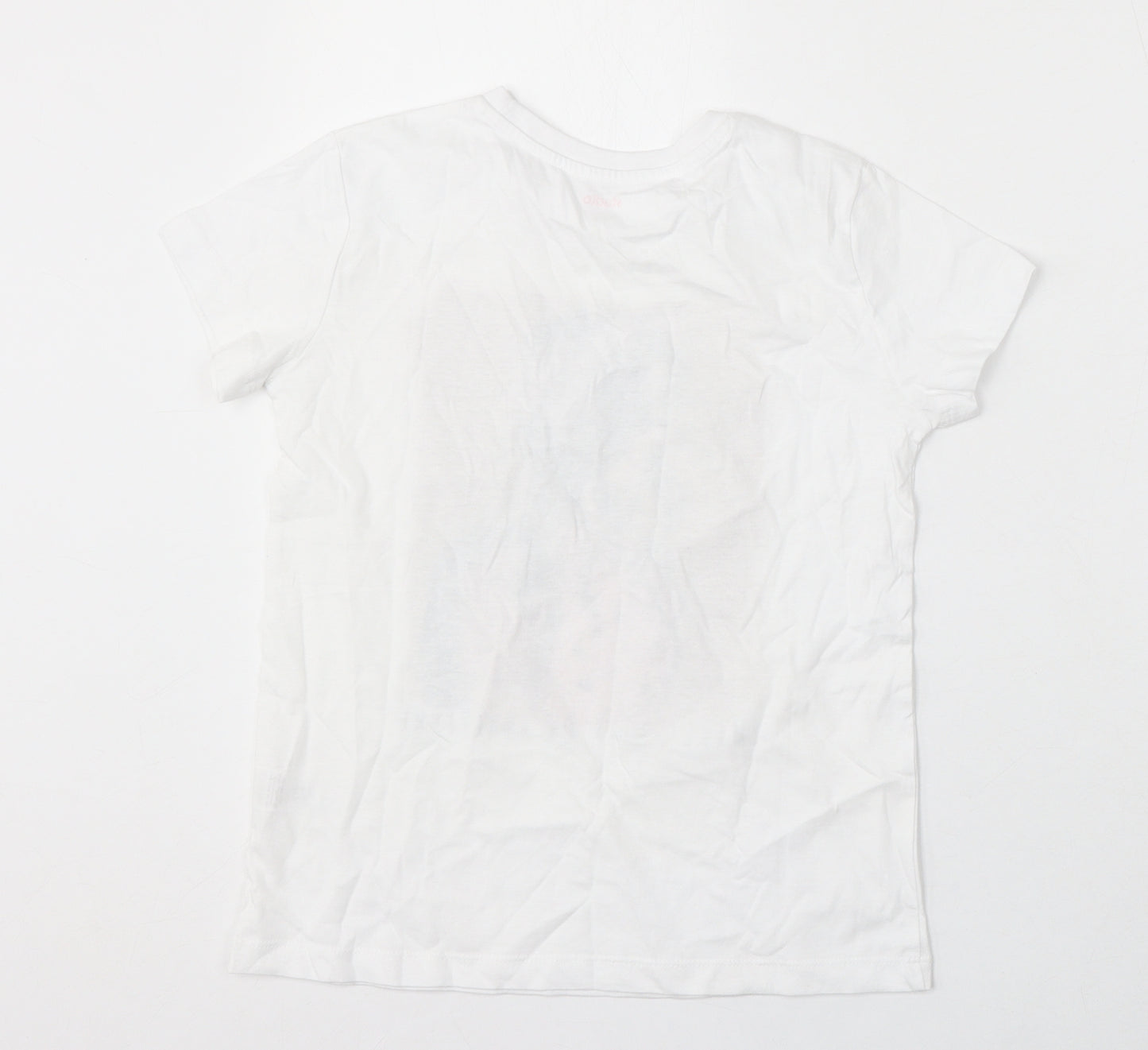 Studio Girls White Cotton Basic T-Shirt Size 8 Years Round Neck - Make today an Adventure
