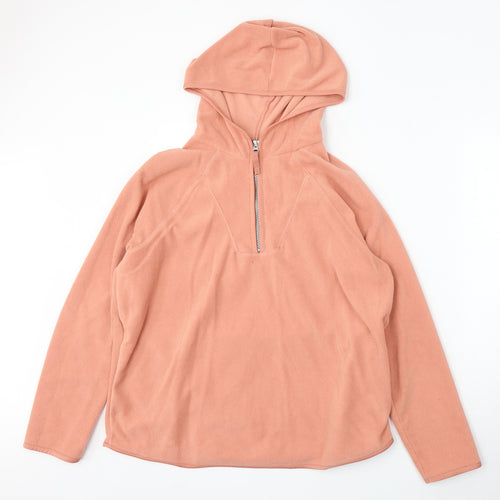 TU Womens Pink Polyester Pullover Hoodie Size 16 Zip