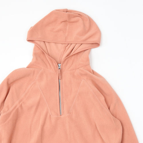 TU Womens Pink Polyester Pullover Hoodie Size 16 Zip