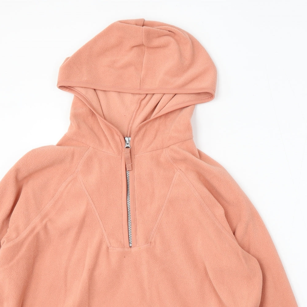 TU Womens Pink Polyester Pullover Hoodie Size 16 Zip