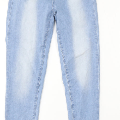 SheIn Womens Blue Cotton Skinny Jeans Size 2XS L28 in Regular Button