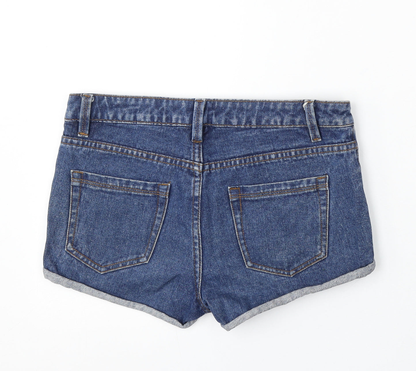 Waredenim Womens Blue Cotton Hot Pants Shorts Size 6 L3 in Regular Button