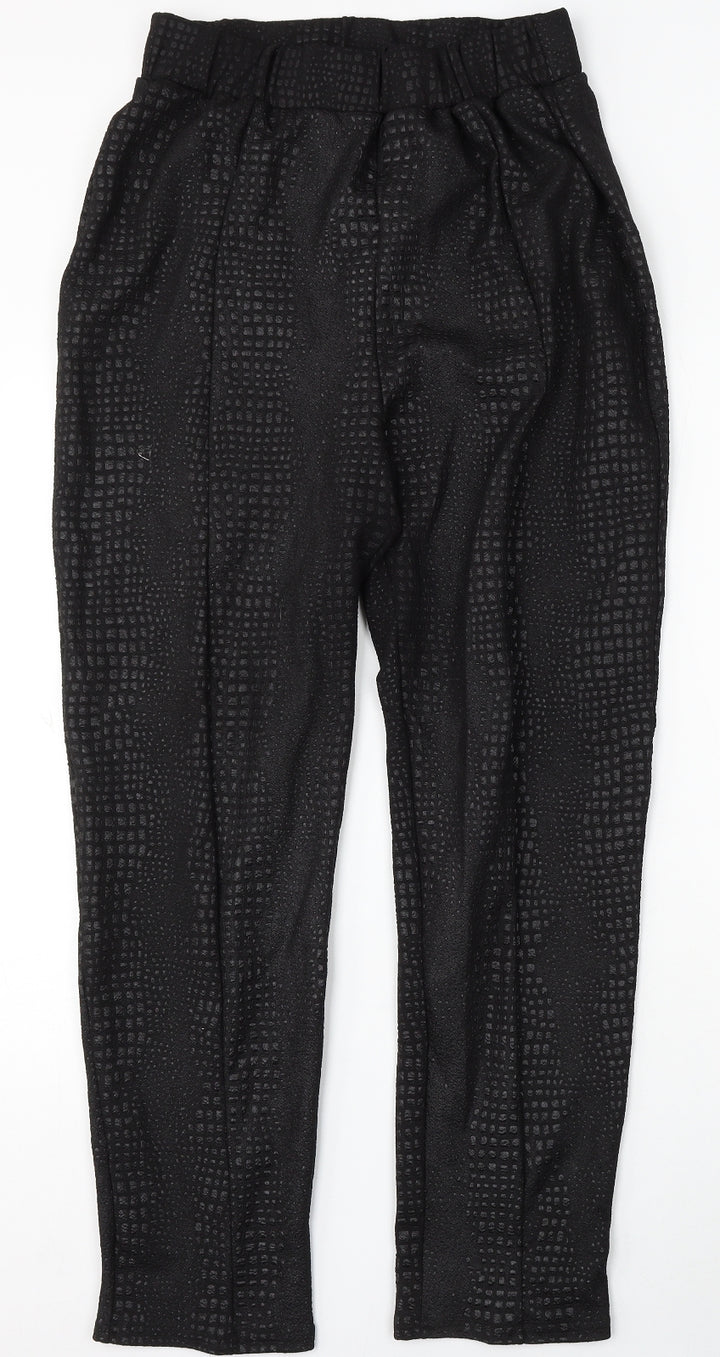 I SAW IT FIRST Womens Black Polyester Trousers Size 16 L30 in Regular