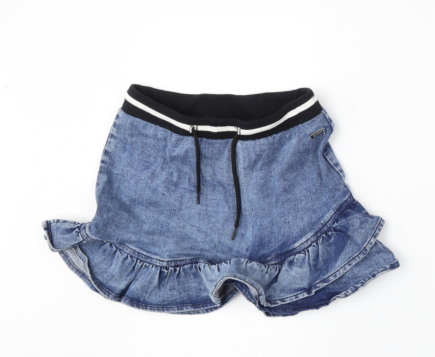 GUESS Womens Blue Cotton Skater Skirt Size 12