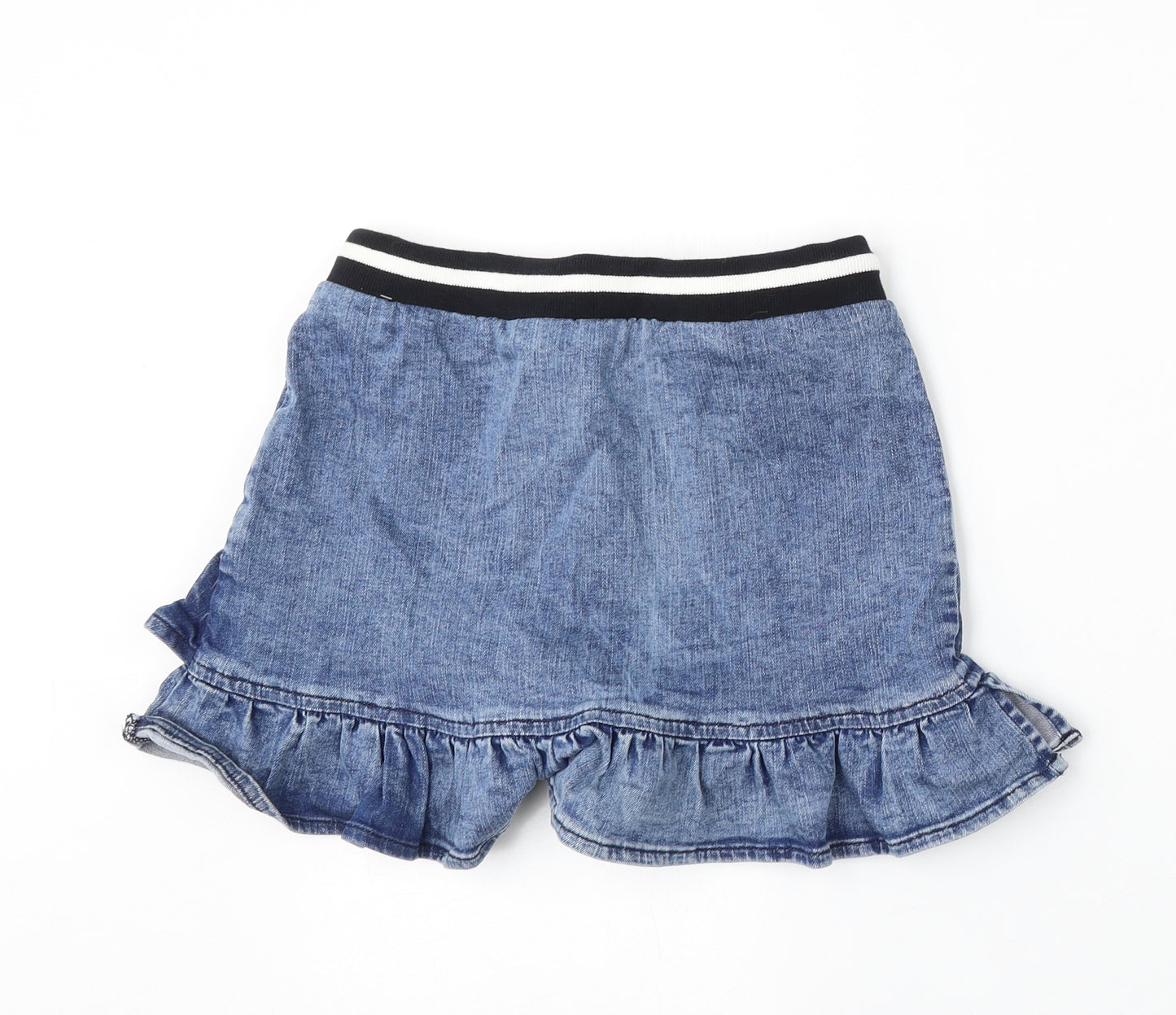 GUESS Womens Blue Cotton Skater Skirt Size 12
