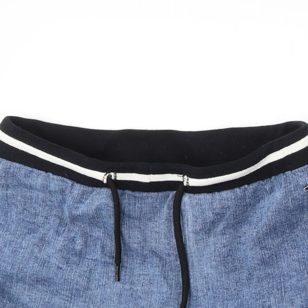 GUESS Womens Blue Cotton Skater Skirt Size 12