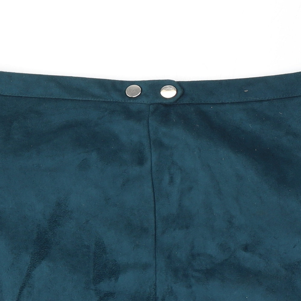 Primark Womens Green Polyester A-Line Skirt Size 14 Zip