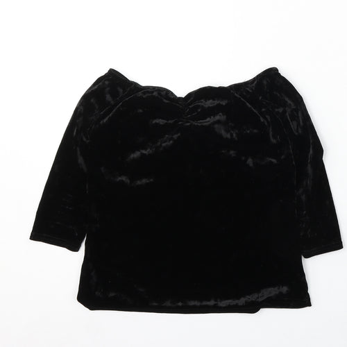New Look Womens Black Round Neck Polyester Pullover Jumper Size 14