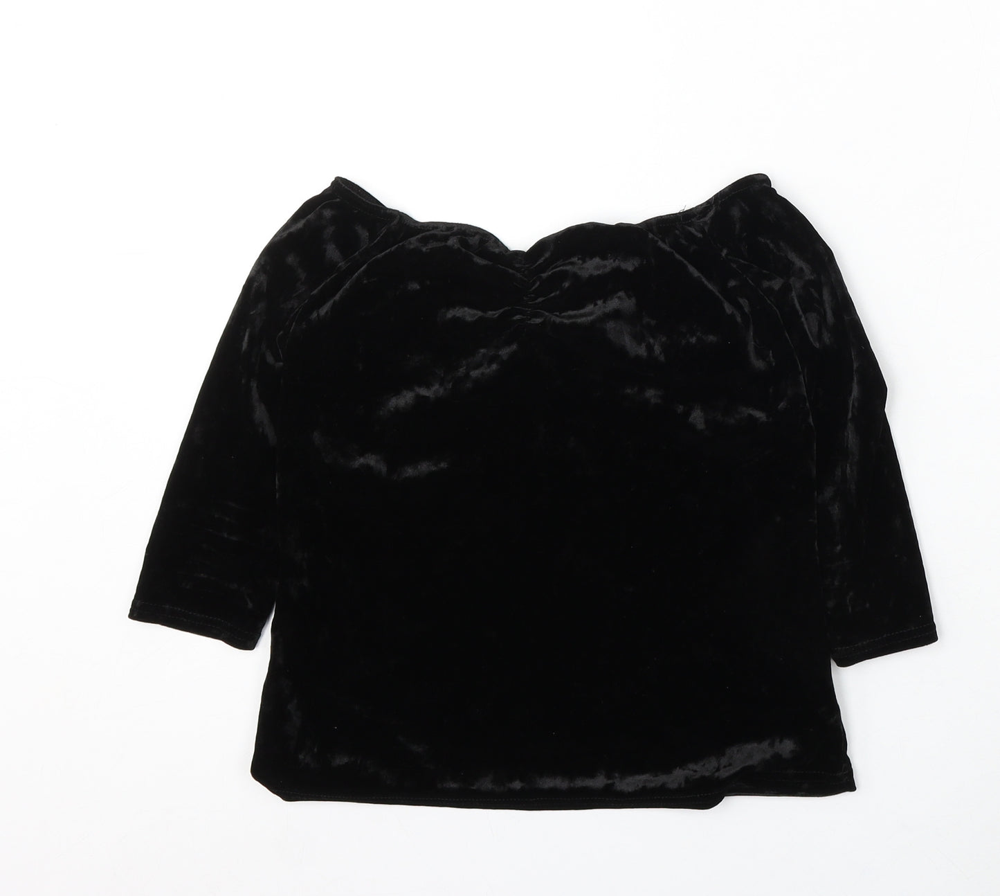 New Look Womens Black Round Neck Polyester Pullover Jumper Size 14