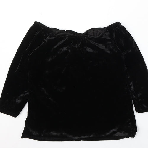 New Look Womens Black Round Neck Polyester Pullover Jumper Size 14