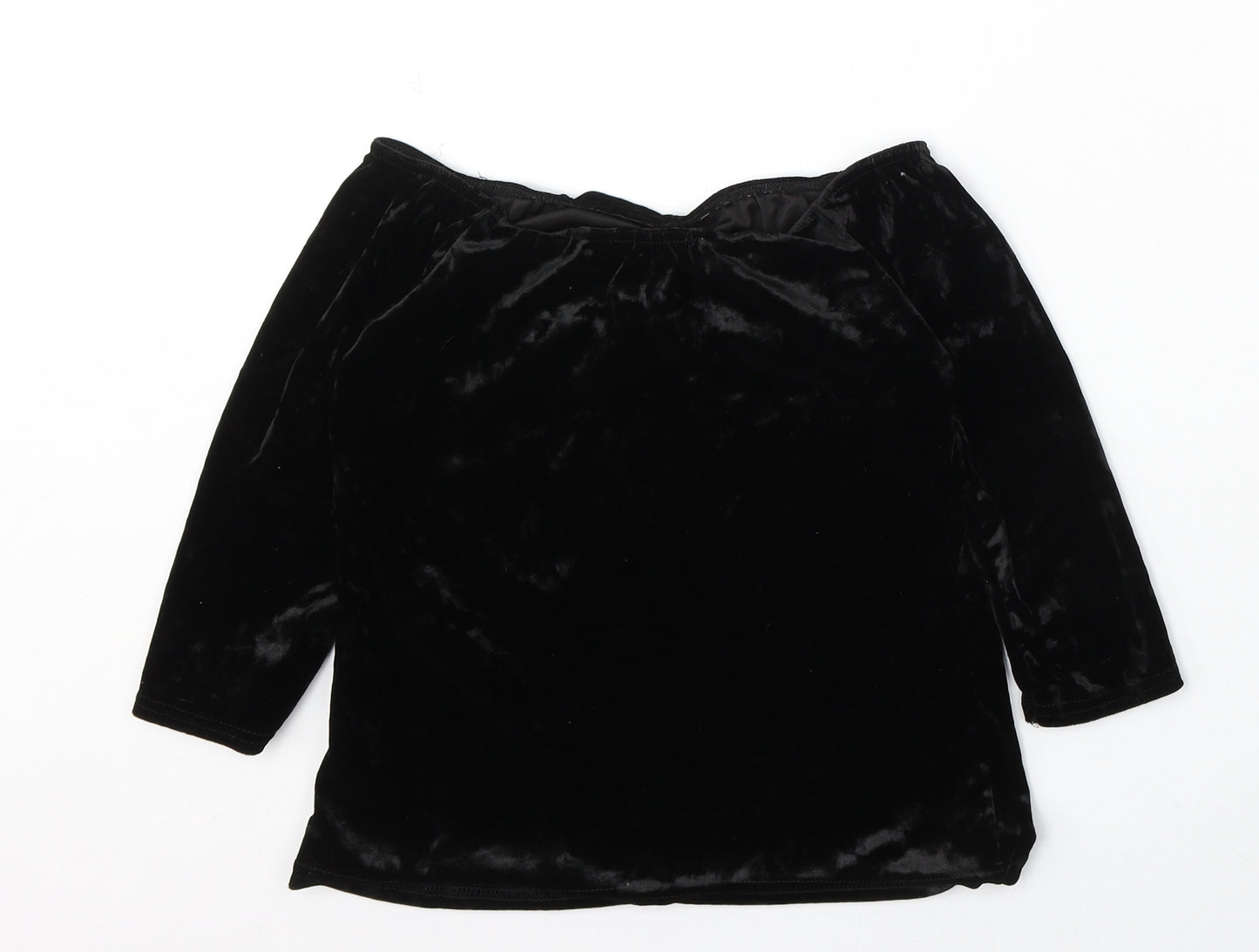 New Look Womens Black Round Neck Polyester Pullover Jumper Size 14