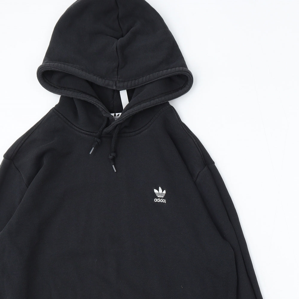 adidas Mens Black Cotton Pullover Hoodie Size XL