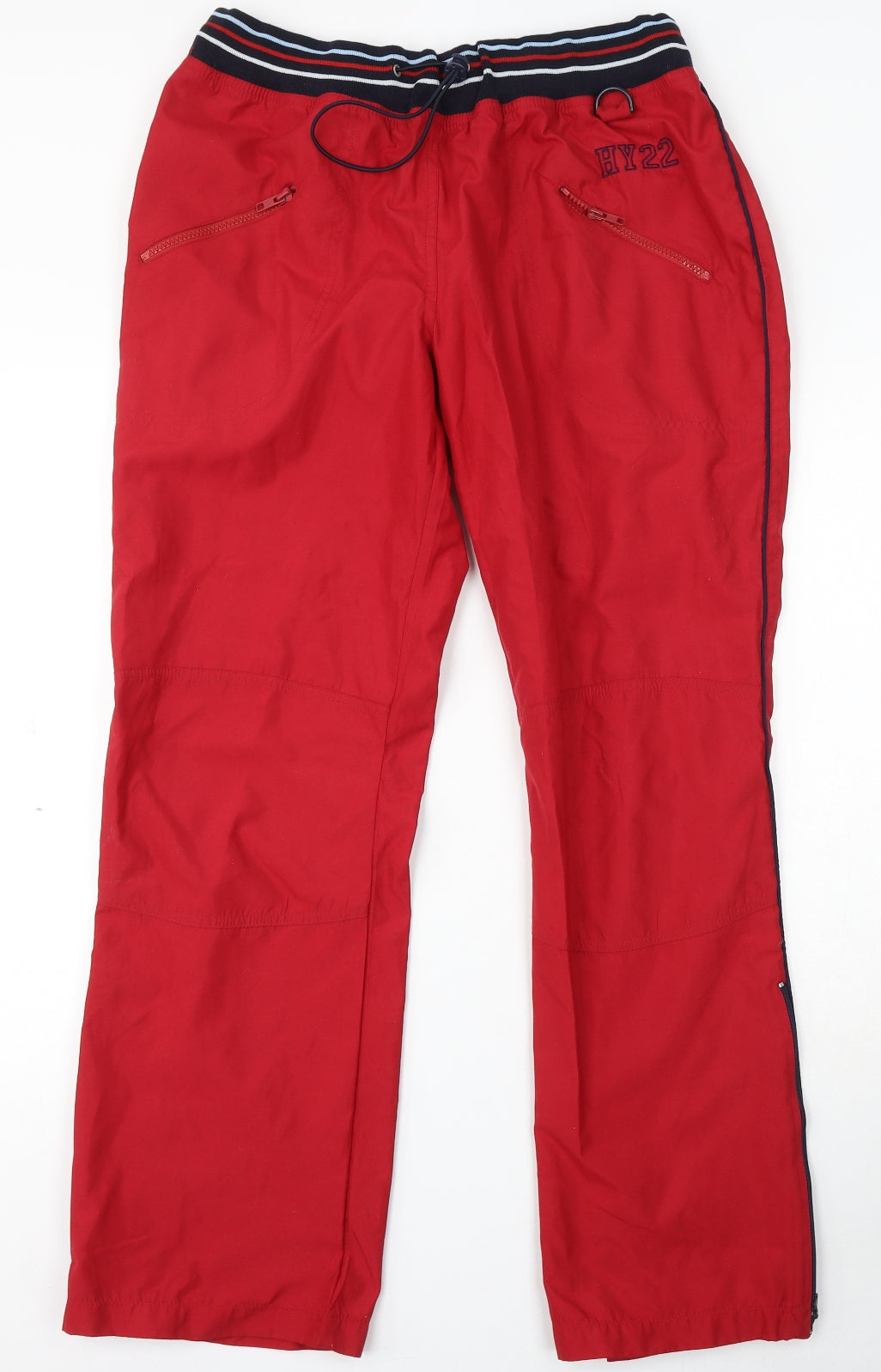 Active Womens Red Cotton Cargo Trousers Size 16 L32 in Regular Drawstring
