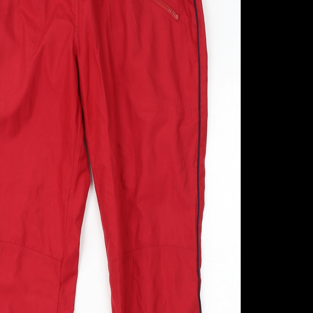 Active Womens Red Cotton Cargo Trousers Size 16 L32 in Regular Drawstring