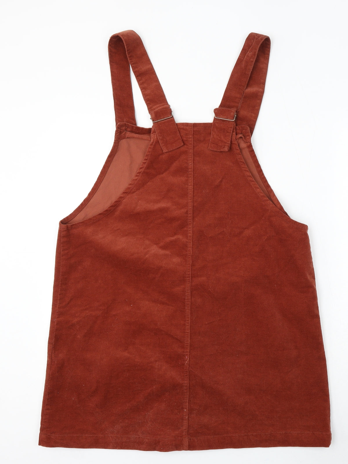 Jacqueline De Yong Womens Orange Cotton Dungaree One-Piece Size 12 Button