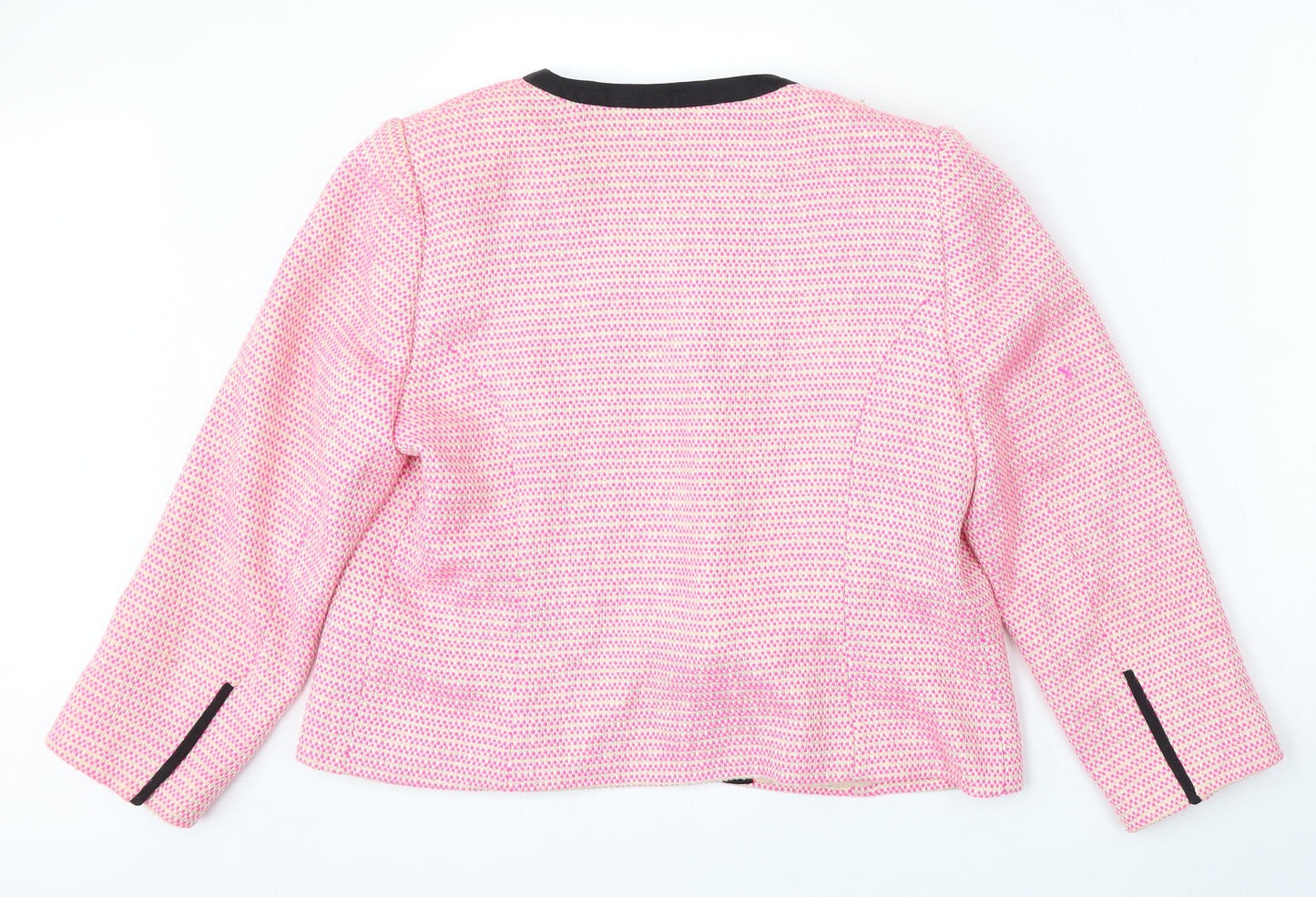 Ted Baker Womens Pink Cotton Jacket Blazer Size 4