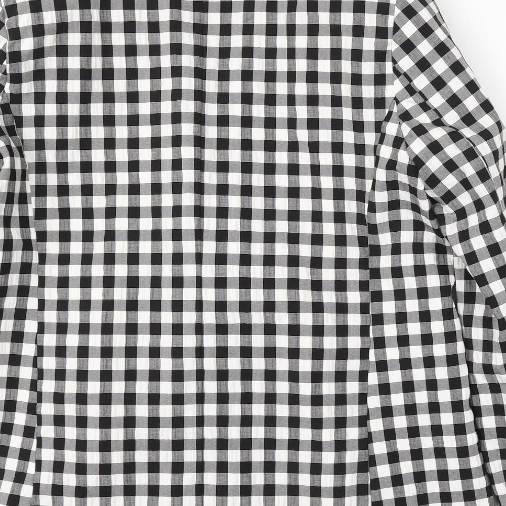 Topshop Womens White Check Viscose Jacket Blazer Size 16