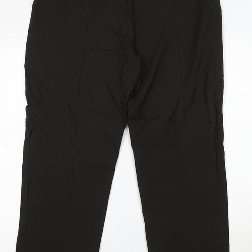Gerard Womens Black Geometric Polyester Trousers Size 40 in L28 in Regular
