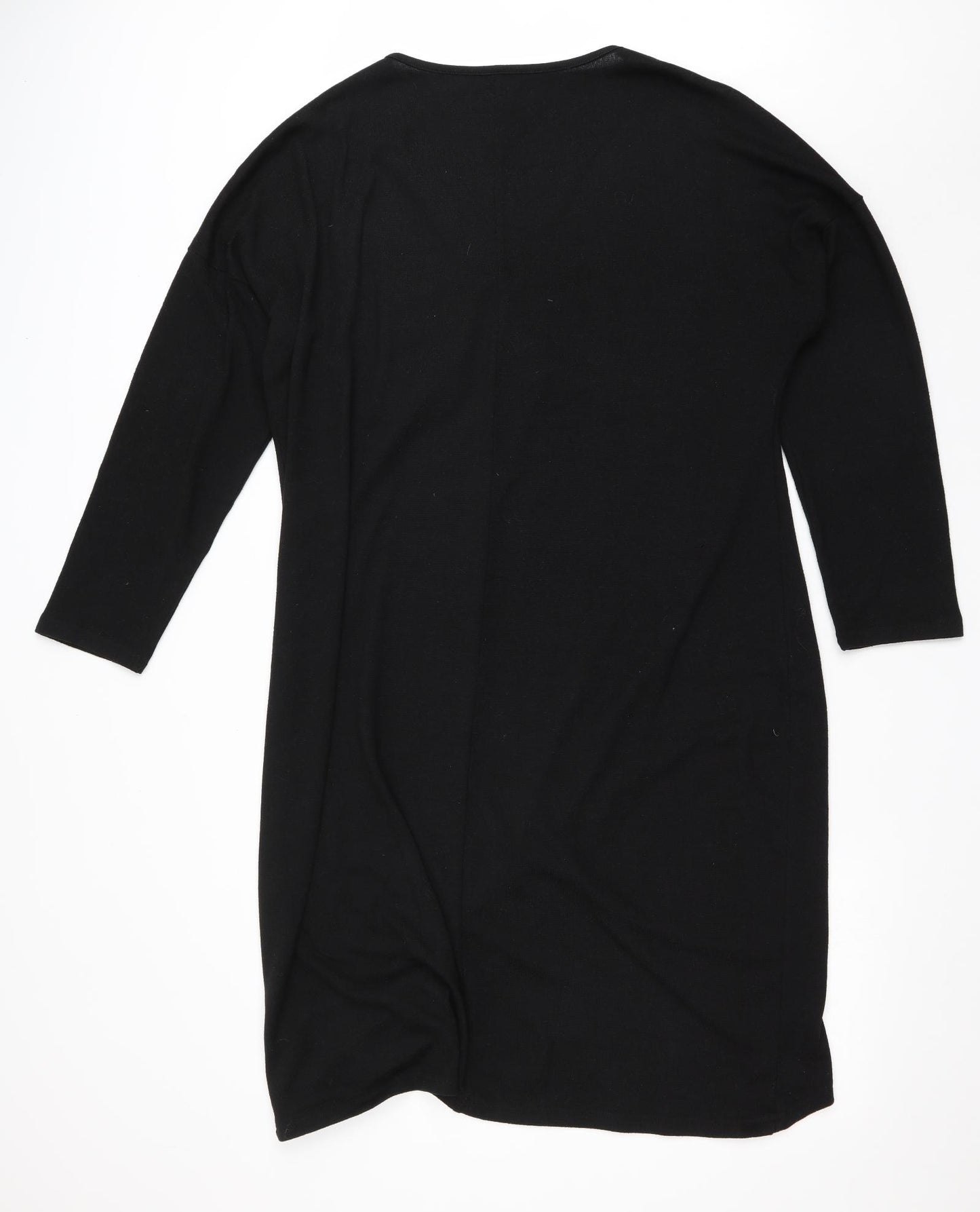 SheIn Womens Black Boat Neck Polyester Wrap Jumper Size 2XL