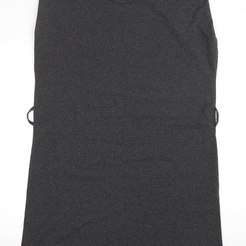 Cameo Rose Womens Grey Cotton Tank Dress Size L Round Neck