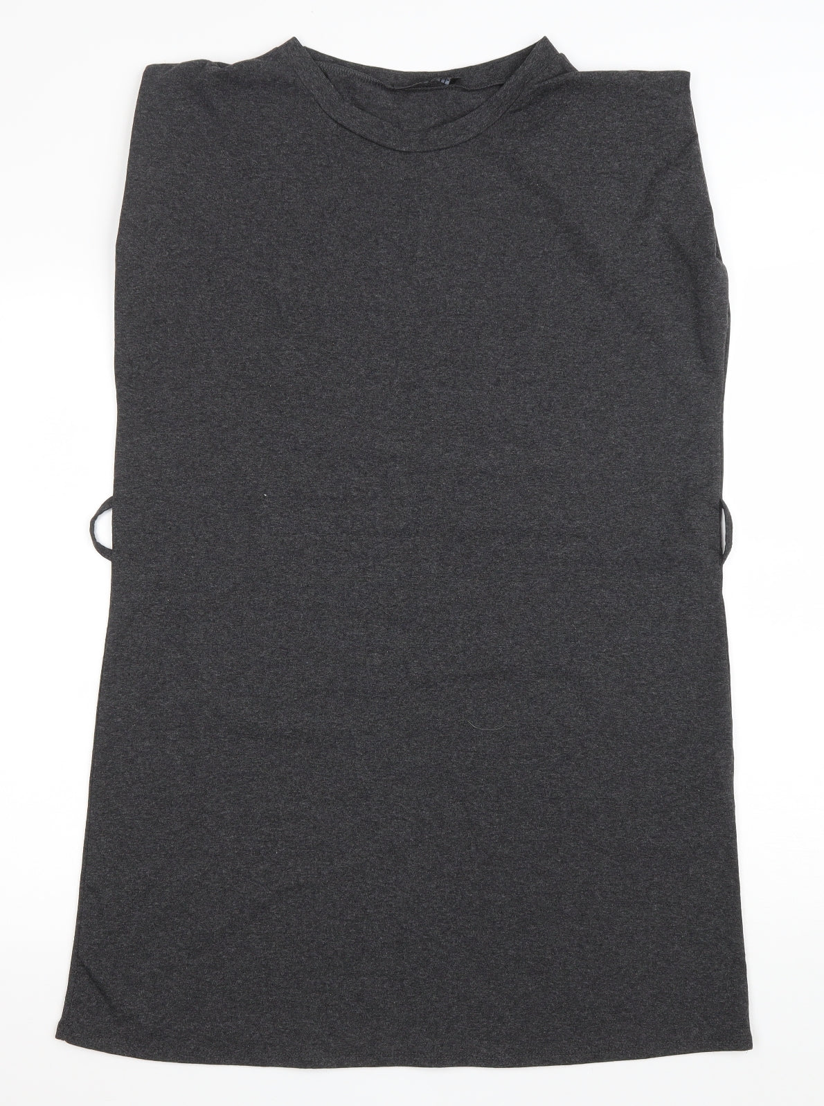 Cameo Rose Womens Grey Cotton Tank Dress Size L Round Neck