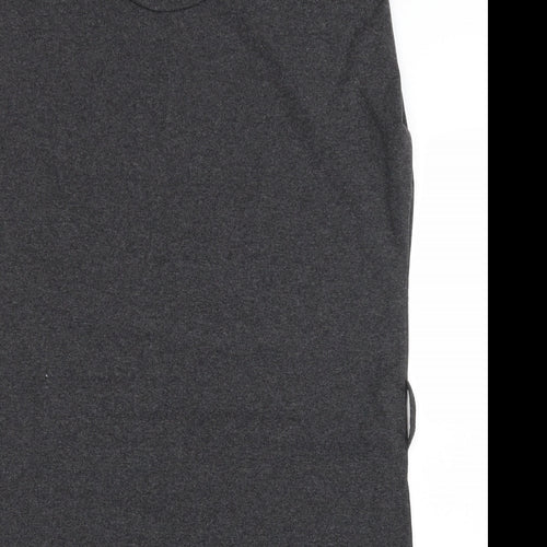 Cameo Rose Womens Grey Cotton Tank Dress Size L Round Neck