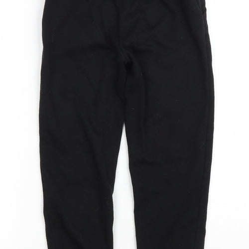 Primark Girls Black Polyester Sweatpants Trousers Size 8-9 Years L21 in Regular Drawstring