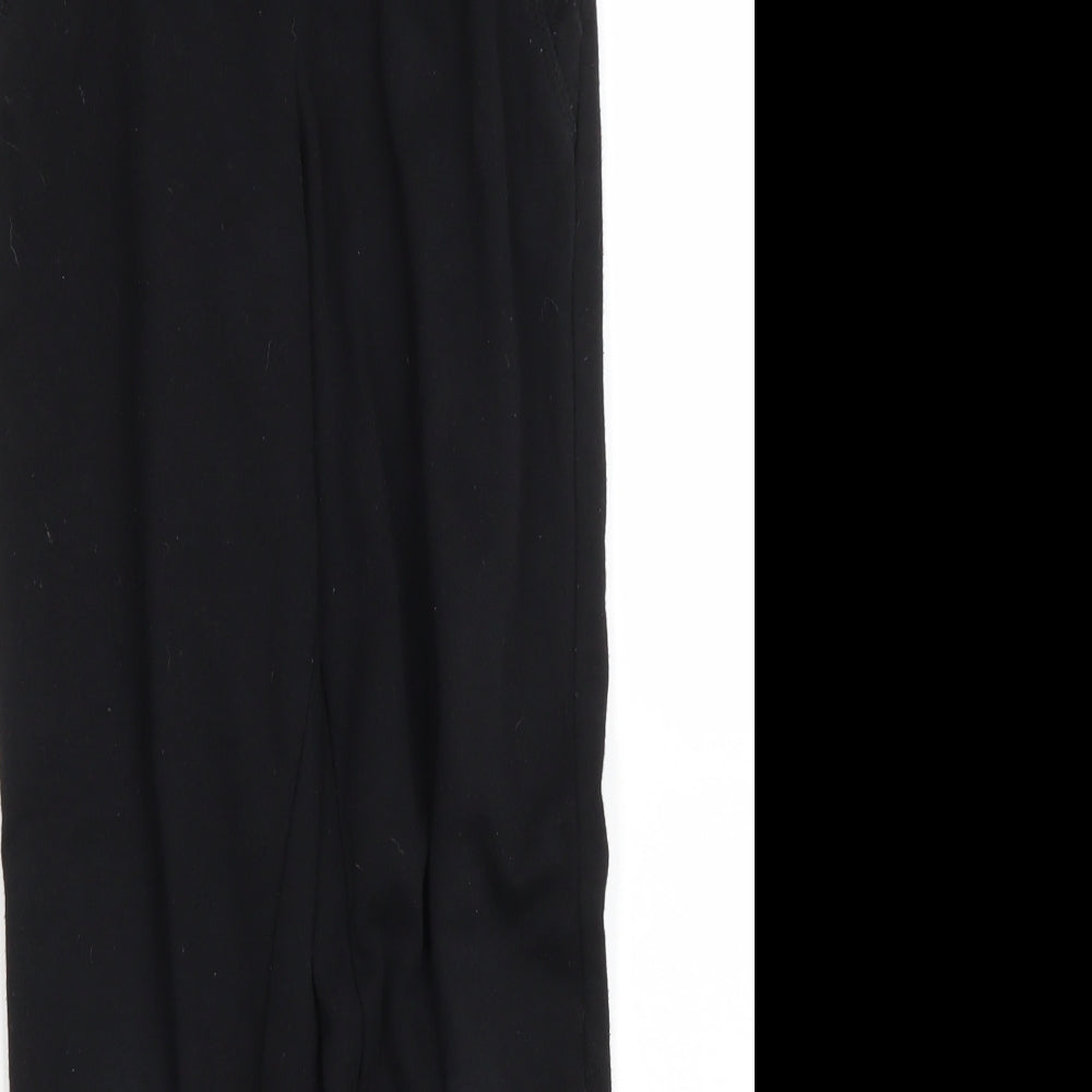 Primark Girls Black Polyester Sweatpants Trousers Size 8-9 Years L21 in Regular Drawstring