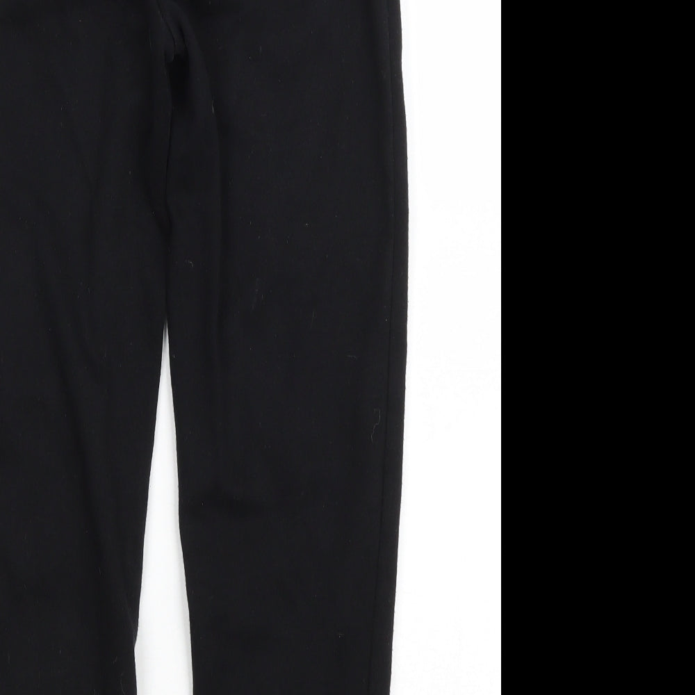Primark Girls Black Polyester Sweatpants Trousers Size 8-9 Years L21 in Regular Drawstring