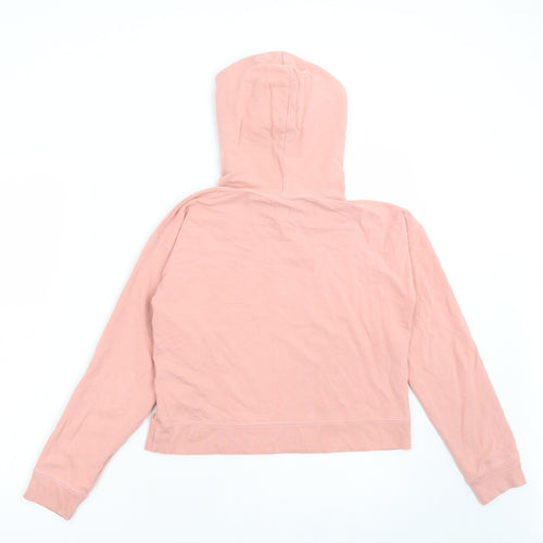 Jack Wills Womens Pink Cotton Pullover Hoodie Size 6 Pullover