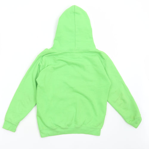 Just Hoods Girls Green Cotton Pullover Hoodie Size 7-8 Years Pullover