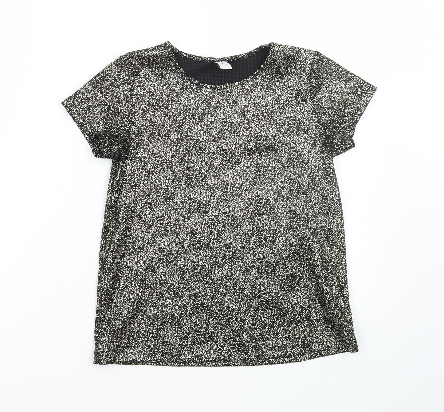 TU Girls Gold Polyester Basic T-Shirt Size 10 Years Round Neck Pullover