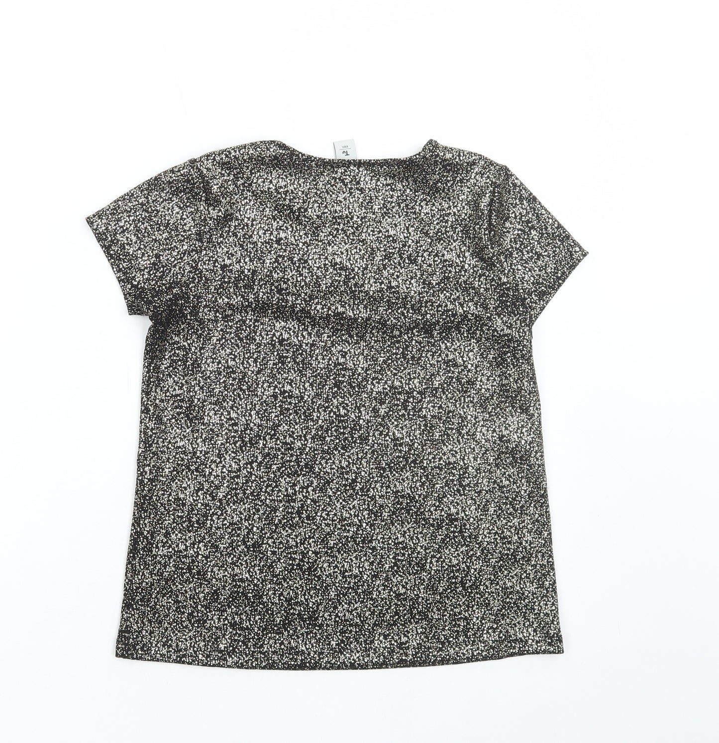 TU Girls Gold Polyester Basic T-Shirt Size 10 Years Round Neck Pullover