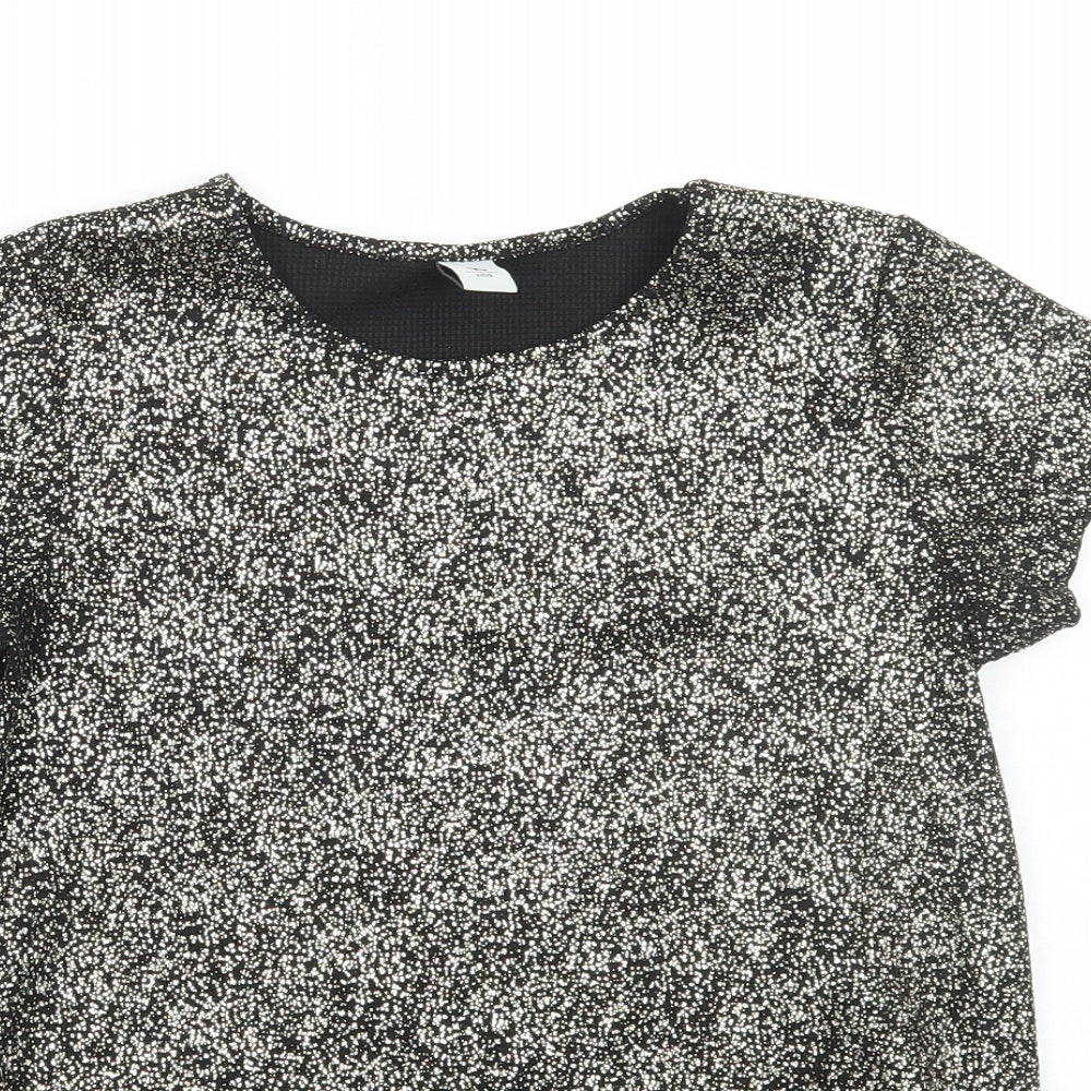 TU Girls Gold Polyester Basic T-Shirt Size 10 Years Round Neck Pullover