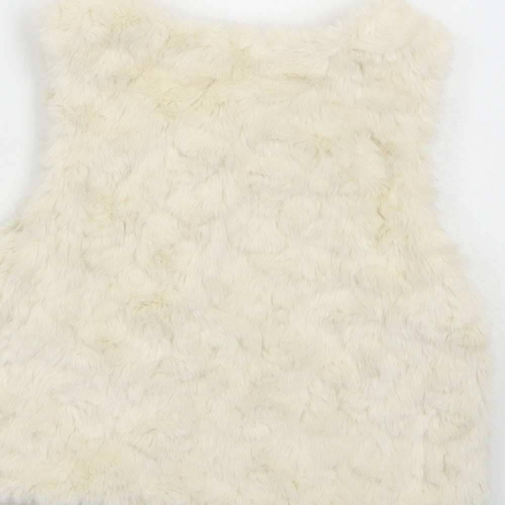 H&M Girls Ivory Gilet Jacket Size 10-11 Years Button