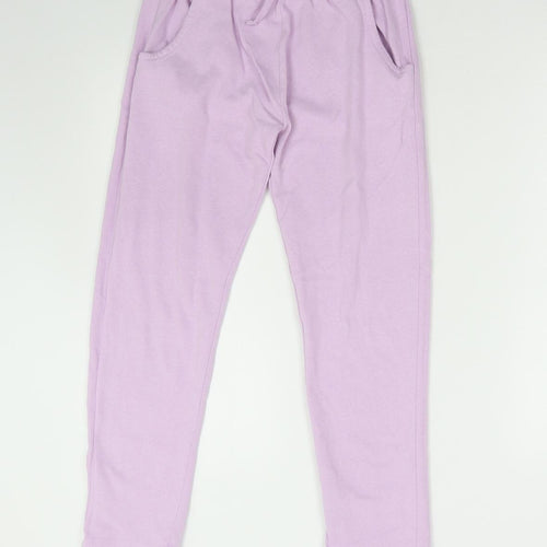 Blue Seven Girls Purple Polyester Jogger Trousers Size 14 Years Regular Drawstring