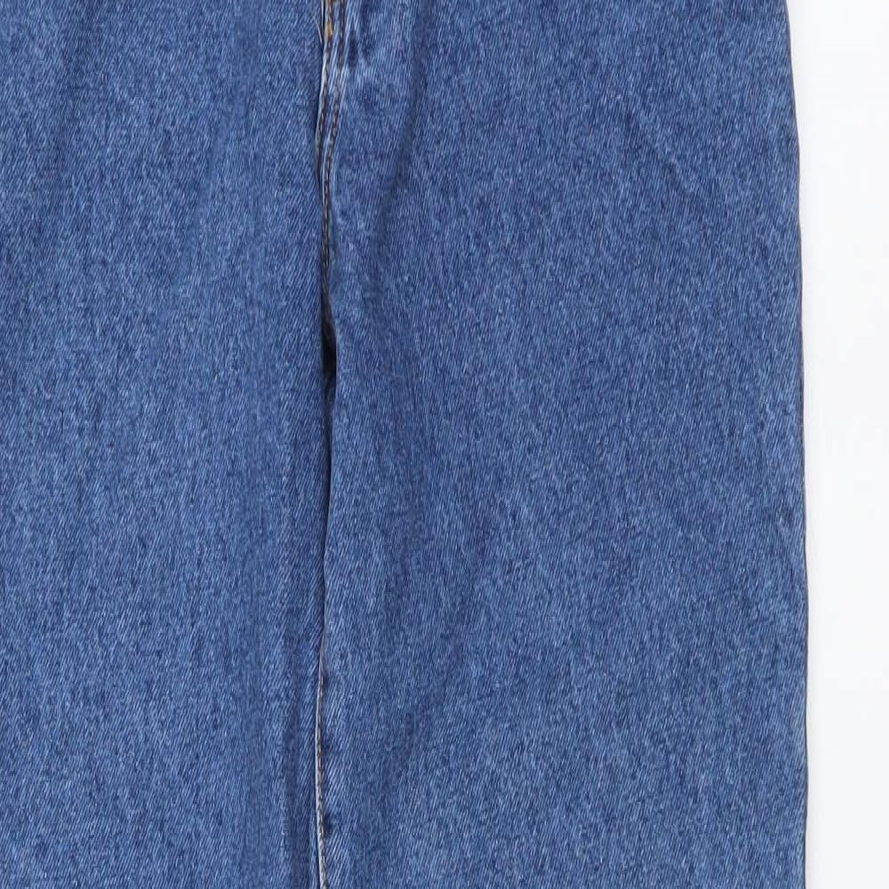 Key West Womens Blue Cotton Mom Jeans Size 10 L31 in Regular Button