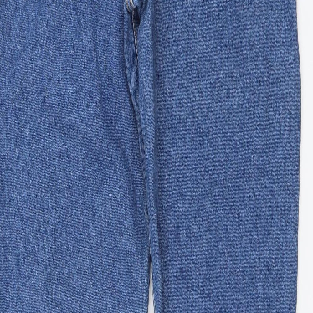 Key West Womens Blue Cotton Mom Jeans Size 10 L31 in Regular Button