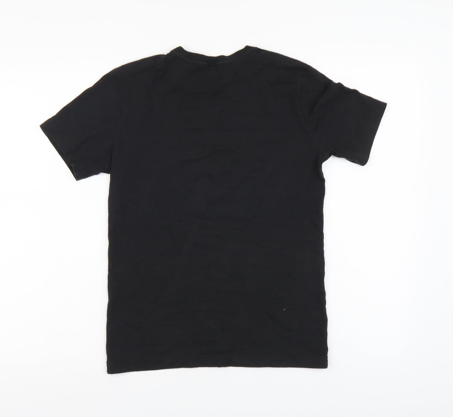 adidas Boys Black Animal Print Cotton Basic T-Shirt Size 11-12 Years Round Neck Pullover