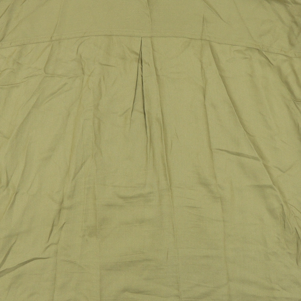George Womens Green Viscose Basic Button-Up Size 16 Collared